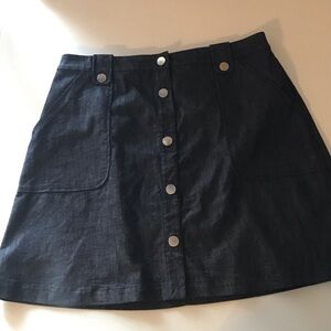 7th Avenue New York & Company Black Denim Skirt Size 12